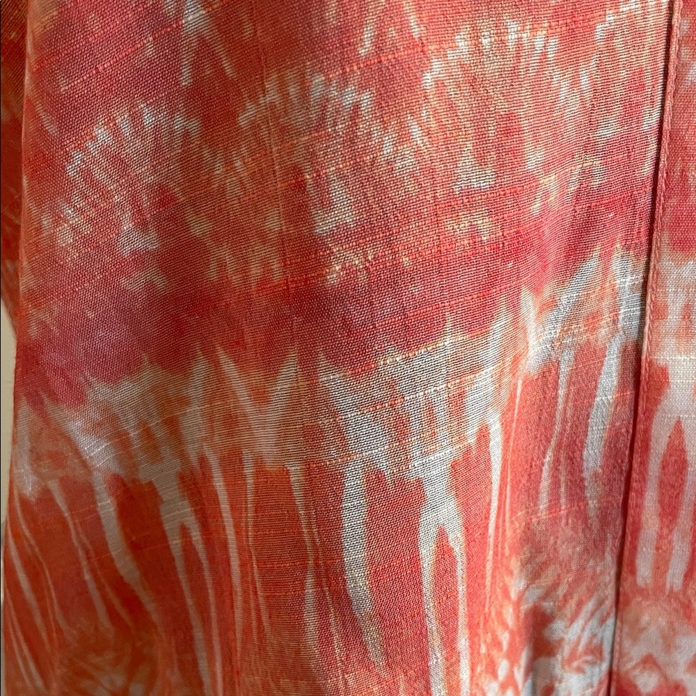 Zac & Rachel V-Neck Coral and White Blouse - Picture 2 of 10